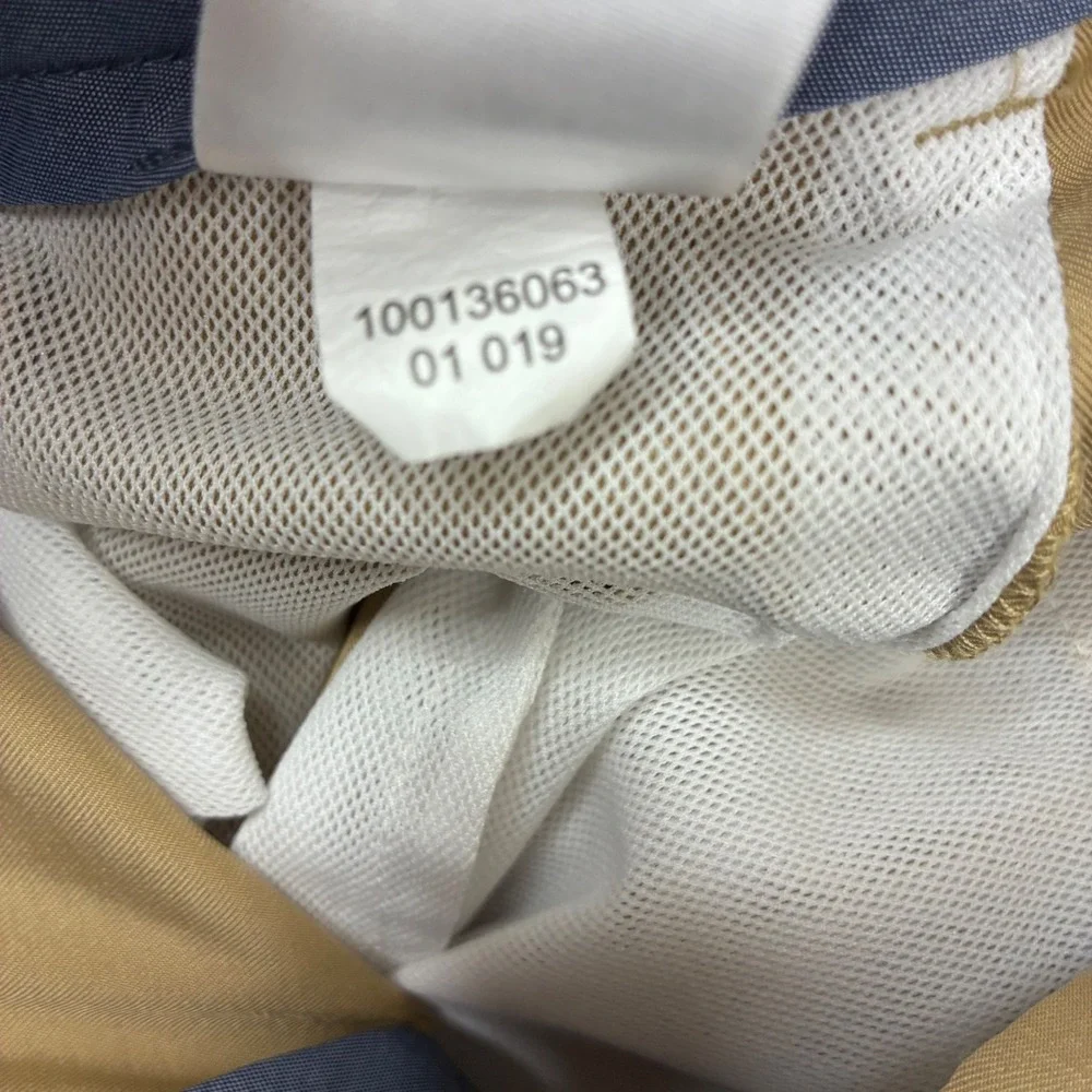 Brooks Brothers Chino Trousers Men 34x32 Tan Khaki Flat Front Cotton Pants